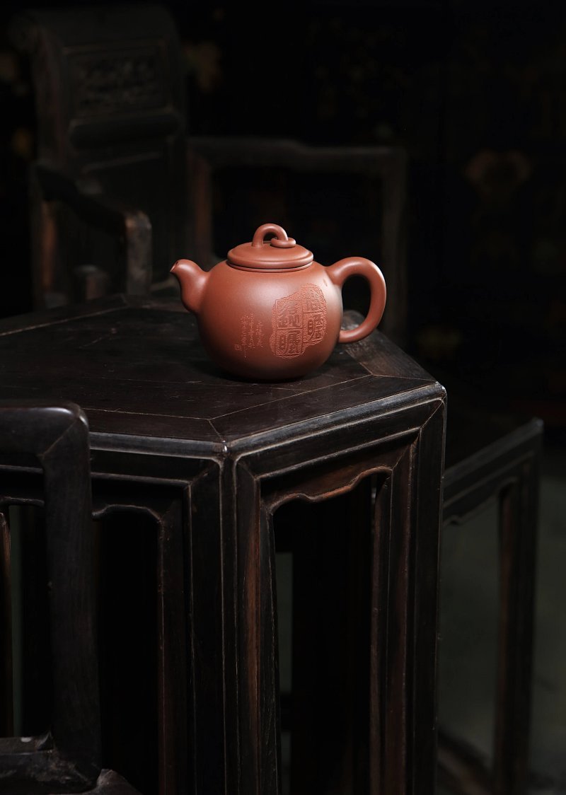 宜兴紫砂壶丨悟道_泥料：紫泥_容量：260cc