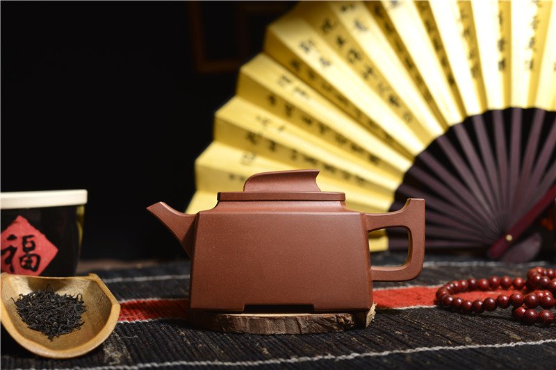 宜兴紫砂壶 | 一帆风顺_泥料：紫泥_容量：350cc