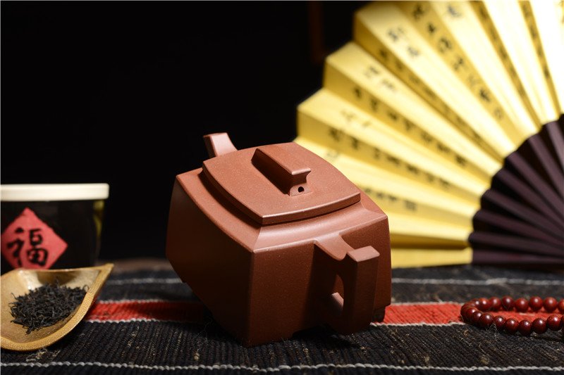 宜兴紫砂壶 | 一帆风顺_泥料：紫泥_容量：350cc