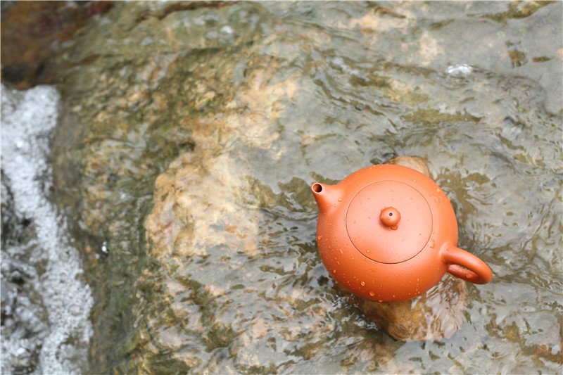 宜兴紫砂壶 | 雅趣_泥料：朱泥_容量：260cc