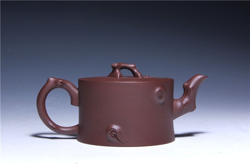 宜兴紫砂壶 | 松桩_泥料：老紫泥_容量：330cc