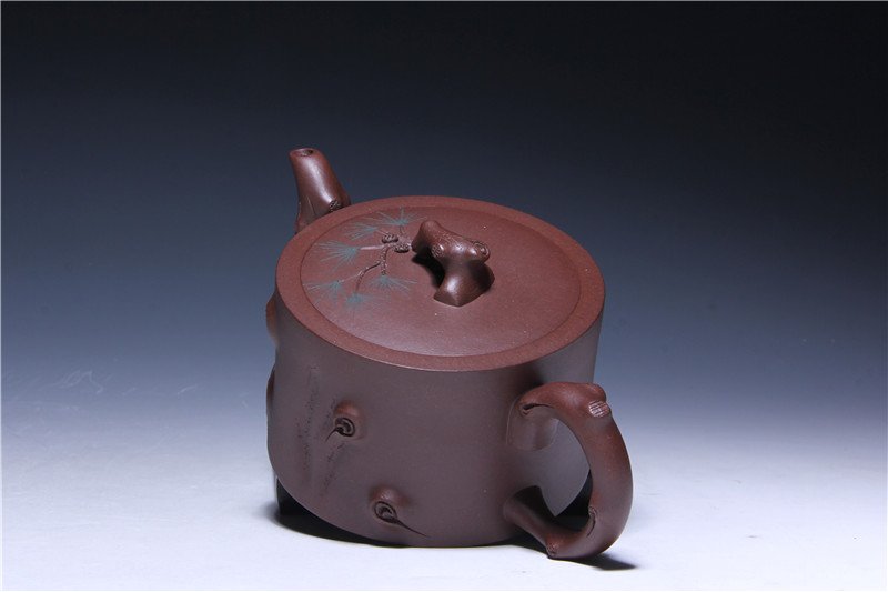 宜兴紫砂壶 | 松桩_泥料：老紫泥_容量：330cc