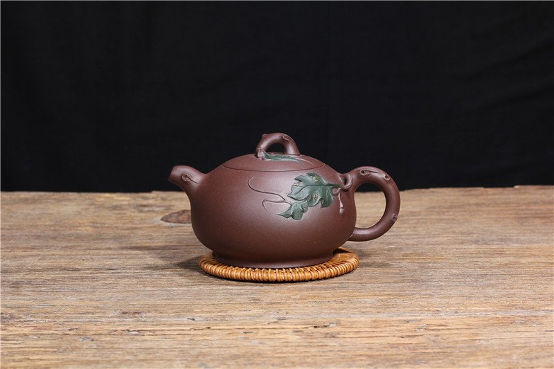 宜兴紫砂壶 | 春意_泥料：老紫泥_容量：300cc