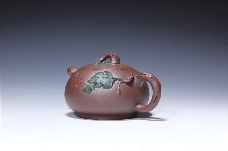 宜兴紫砂壶 | 春意_泥料：老紫泥_容量：300cc