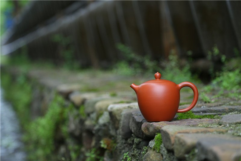 宜兴紫砂壶 | 亭亭玉立_泥料：朱泥_容量：270cc
