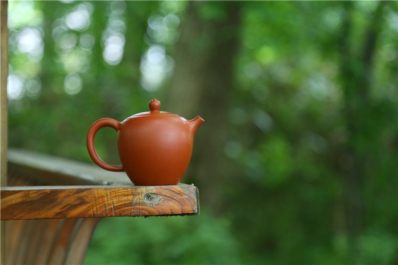 宜兴紫砂壶 | 亭亭玉立_泥料：朱泥_容量：270cc