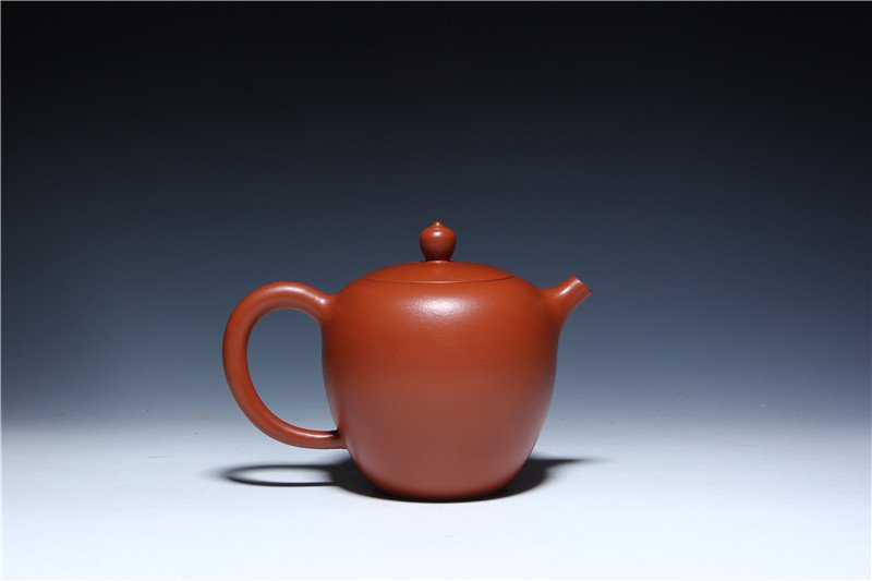 宜兴紫砂壶 | 亭亭玉立_泥料：朱泥_容量：270cc