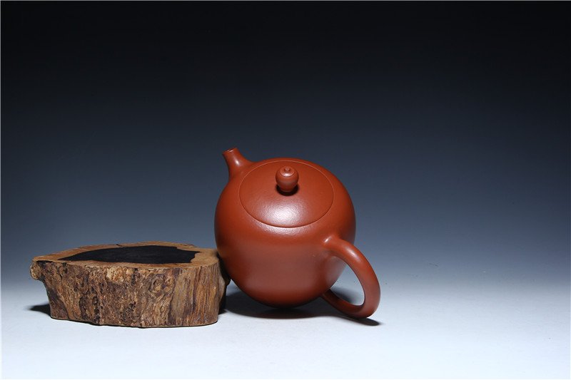 宜兴紫砂壶 | 亭亭玉立_泥料：朱泥_容量：270cc