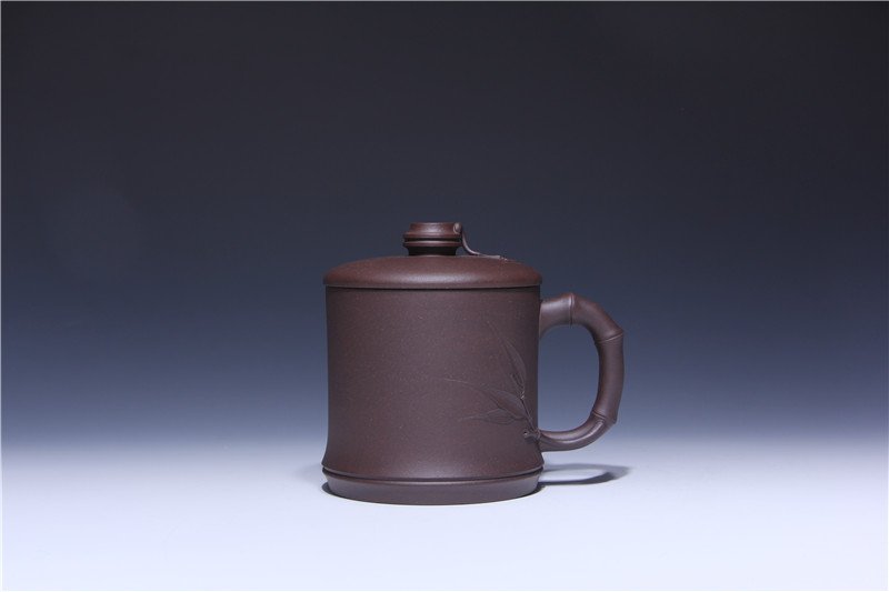 宜兴紫砂杯 | 雅竹杯，君子竹杯_泥料：紫泥_容量：600cc，520cc