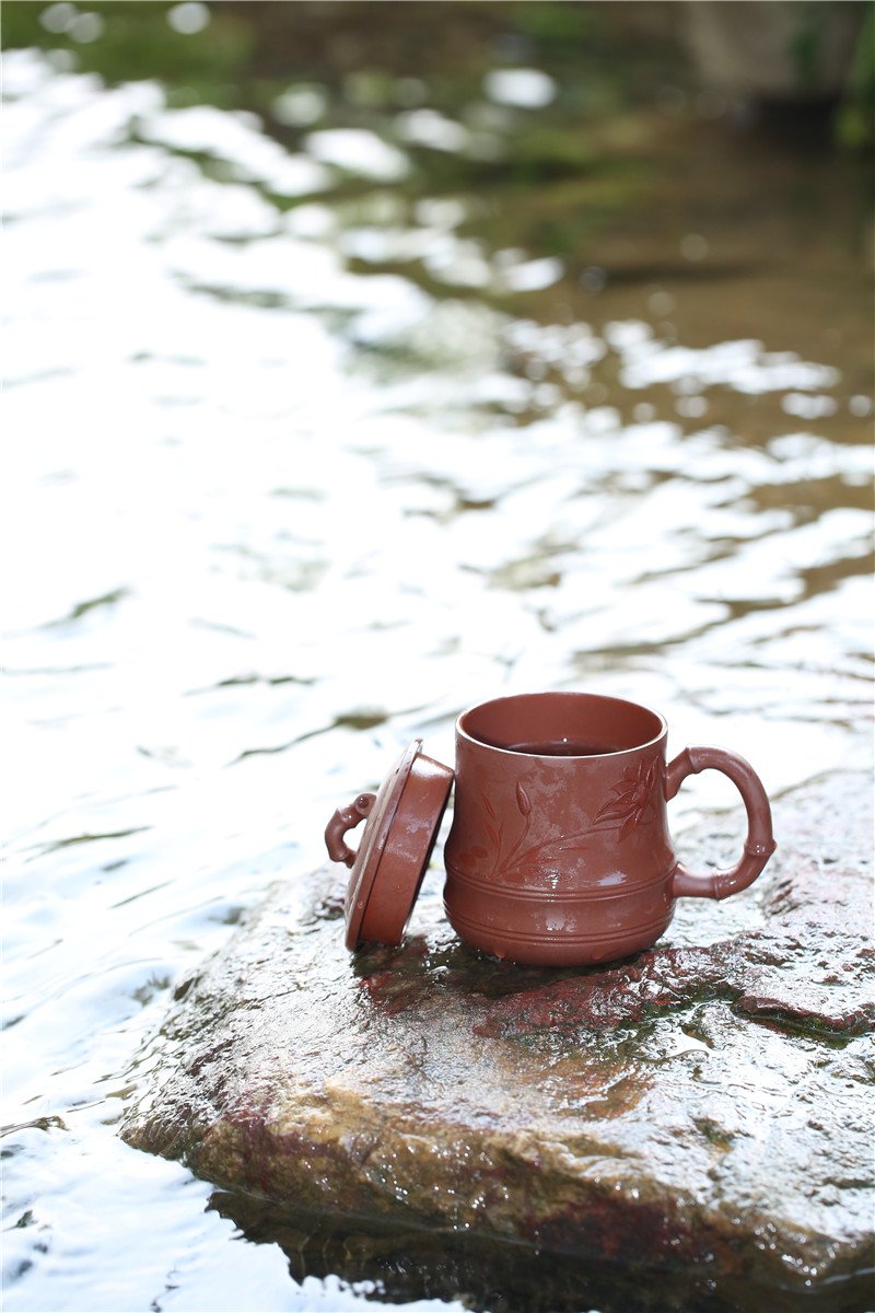 宜兴紫砂杯 | 夏趣_泥料_容量：400cc