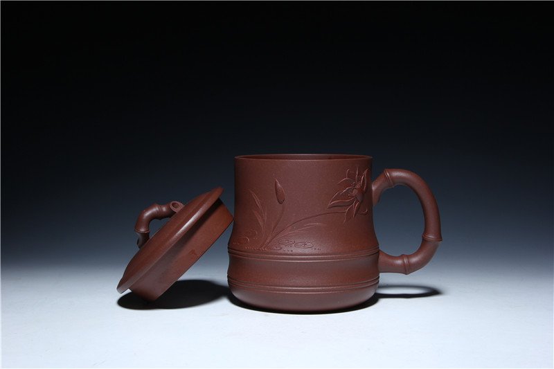 宜兴紫砂杯 | 夏趣_泥料_容量：400cc