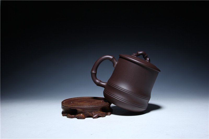 宜兴紫砂杯 | 春意杯_泥料：紫泥_容量：530cc