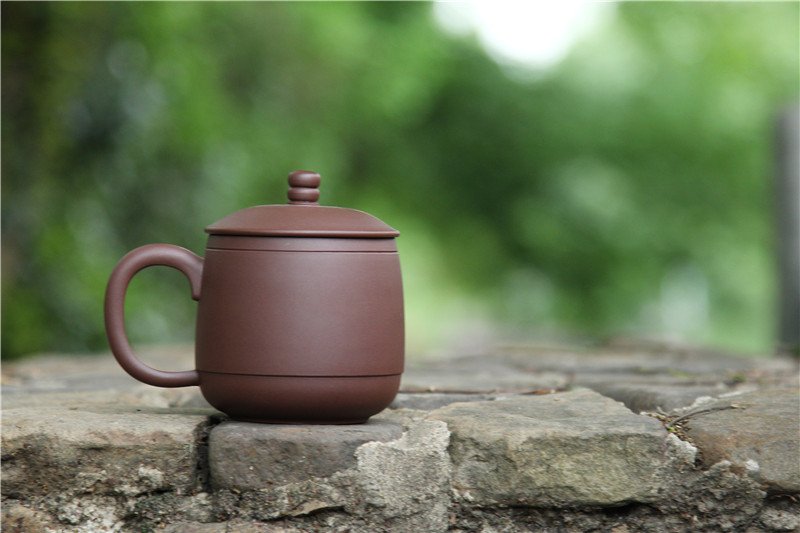 宜兴紫砂杯 | 立帽杯_泥料：紫泥_容量：360cc