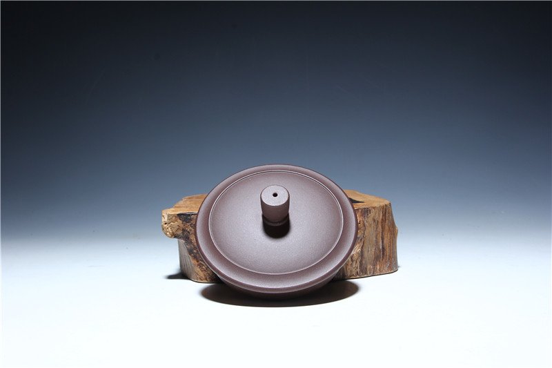 宜兴紫砂杯 | 双线盖杯_泥料：紫泥_容量：480cc