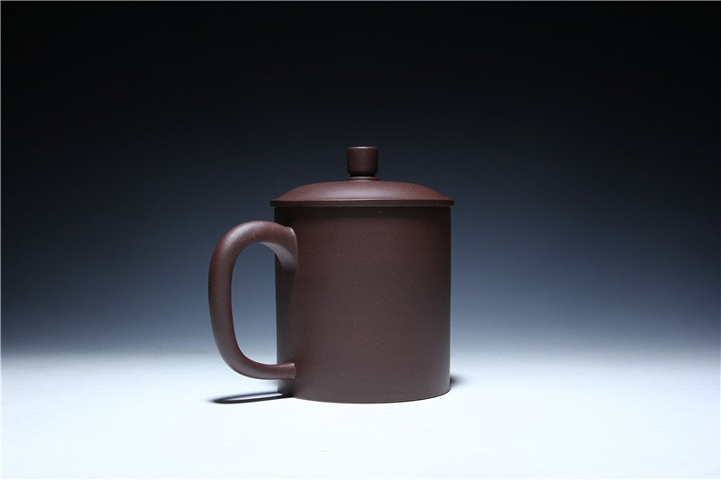 宜兴紫砂杯 | 君子盖杯_泥料：紫泥_容量：500cc