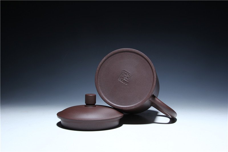 宜兴紫砂杯 | 君子盖杯_泥料：紫泥_容量：500cc