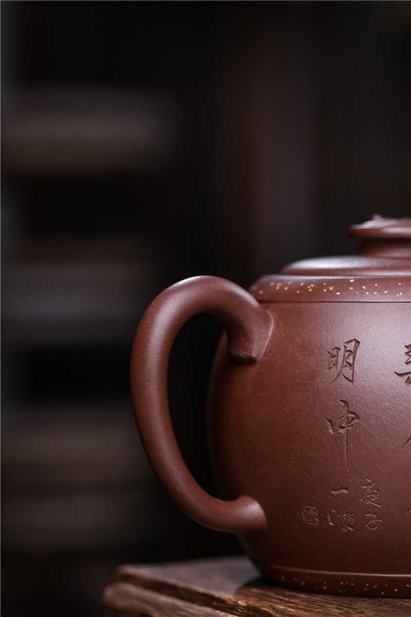 宜兴紫砂壶 | 鼓韵_泥料：紫泥_容量：360cc