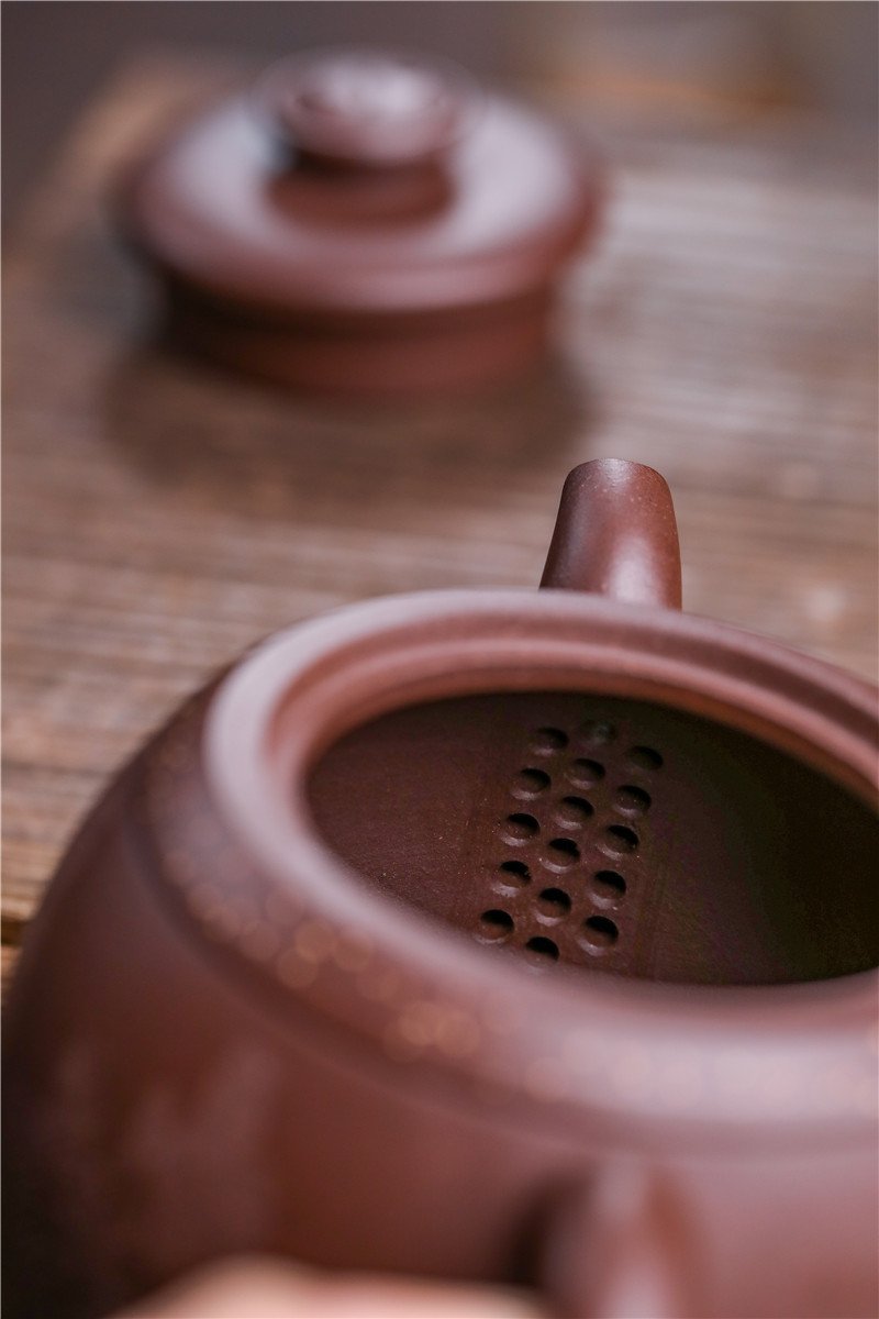 宜兴紫砂壶 | 鼓韵_泥料：紫泥_容量：360cc