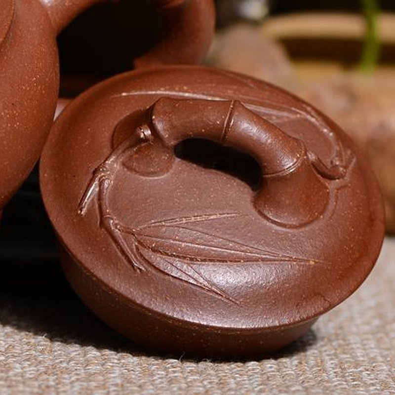 宜兴紫砂壶 | 逸竹_泥料：降坡泥_容量：280cc