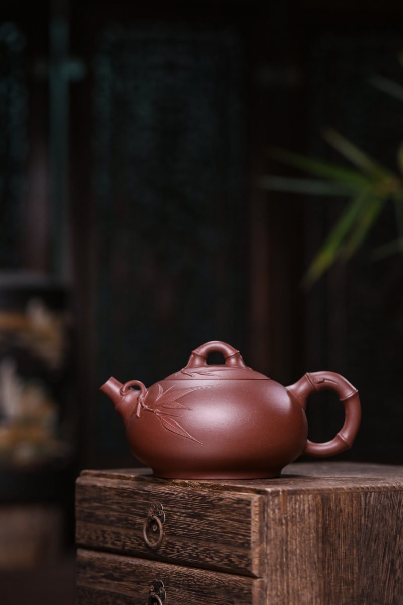 宜兴紫砂壶 I 丰竹壶_泥料：紫泥_容量：360cc