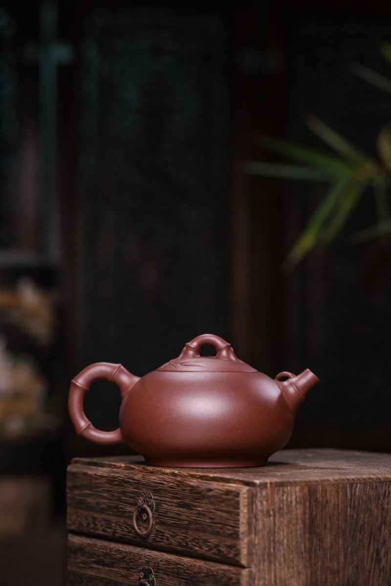 宜兴紫砂壶 I 丰竹壶_泥料：紫泥_容量：360cc