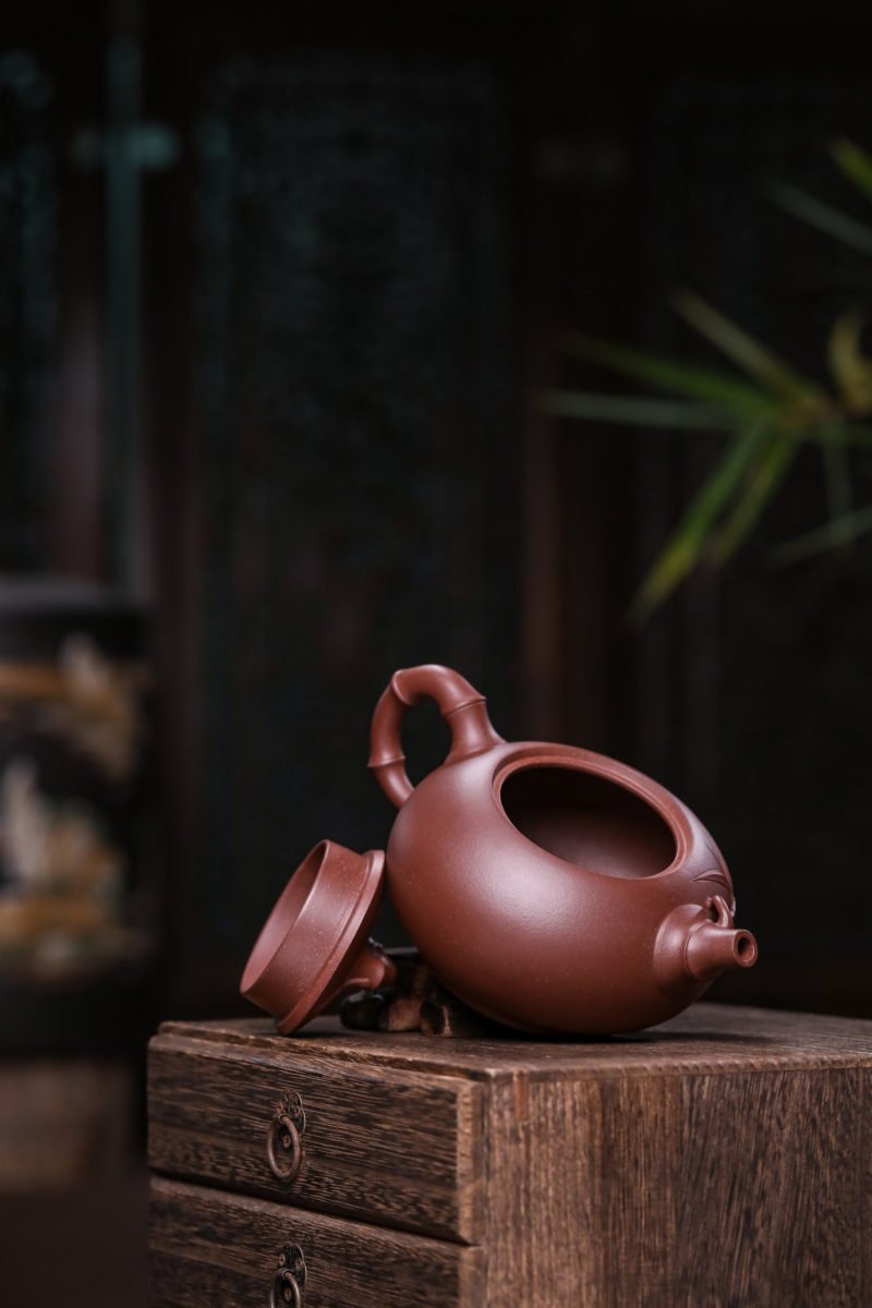 宜兴紫砂壶 I 丰竹壶_泥料：紫泥_容量：360cc