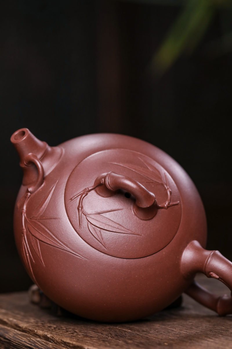 宜兴紫砂壶 I 丰竹壶_泥料：紫泥_容量：360cc