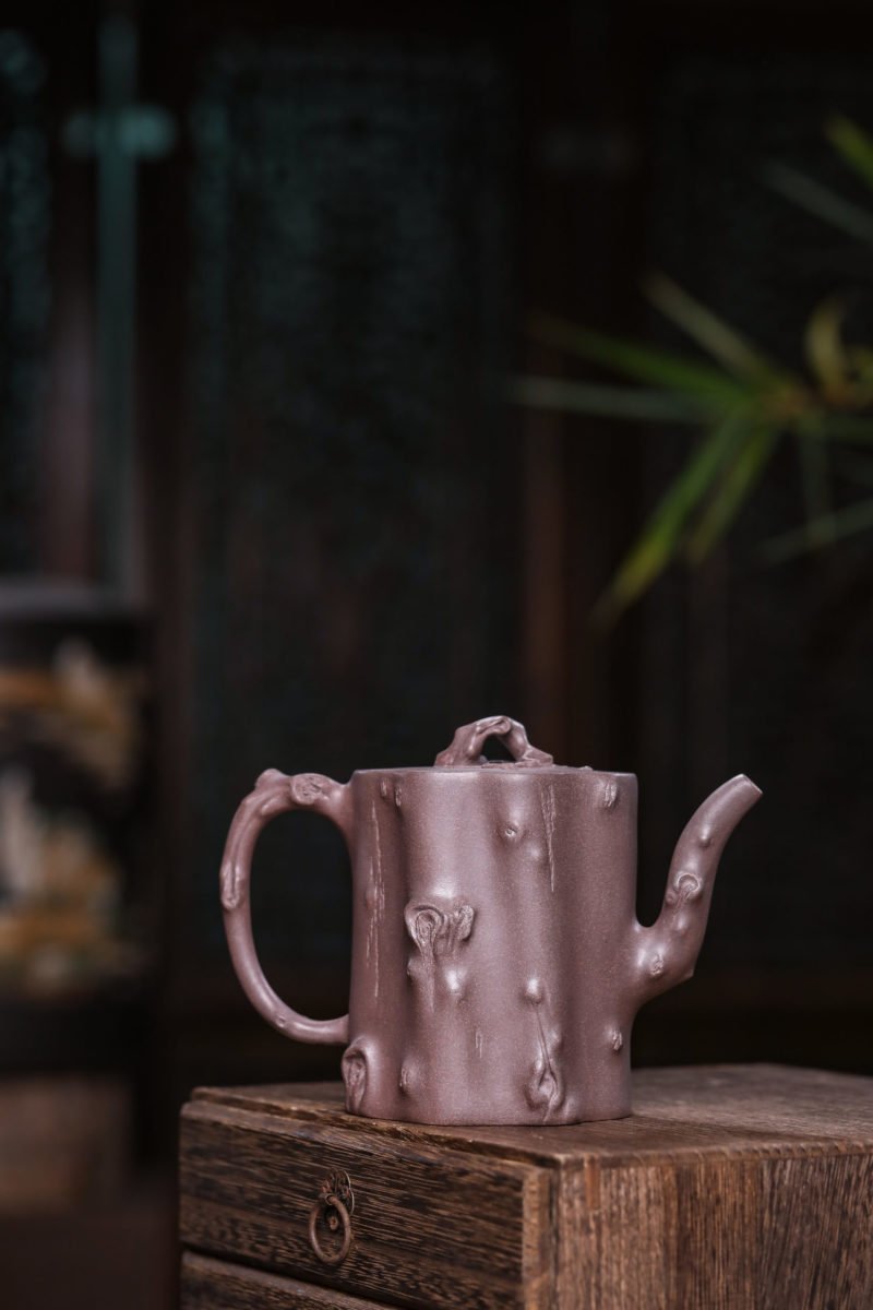 宜兴紫砂壶 I 梅桩_泥料：天青泥_容量：360cc