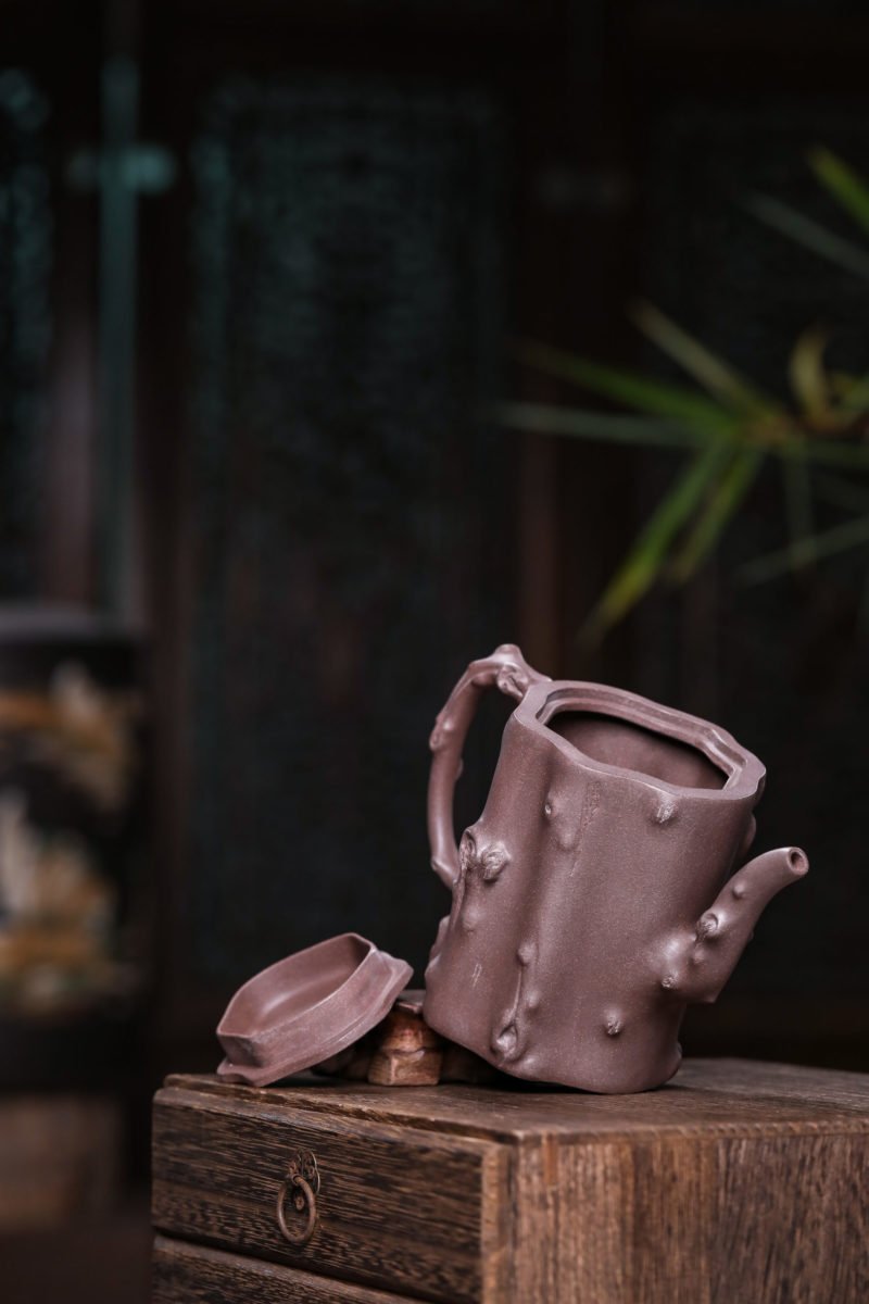 宜兴紫砂壶 I 梅桩_泥料：天青泥_容量：360cc