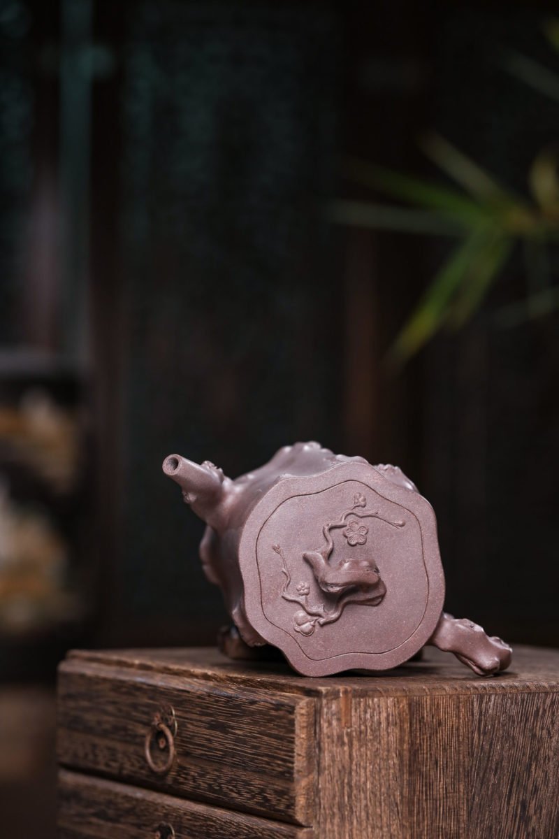 宜兴紫砂壶 I 梅桩_泥料：天青泥_容量：360cc