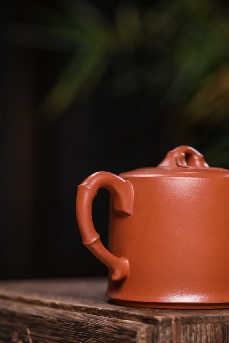 宜兴紫砂壶 I 劲竹_泥料：朱泥_容量：210cc